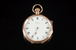 Waltham, a lady's 9ct gold engraved pock