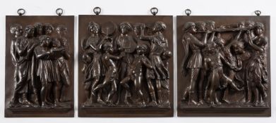 F. Barbedienne, a set of three high reli