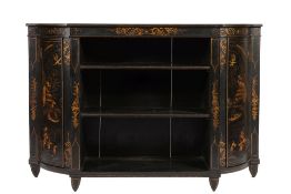 An early 19th Century black lacquer and