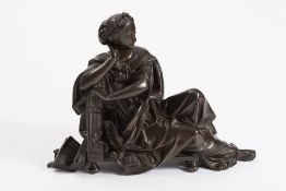 A late 19th century bronze figure of a s