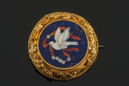 A Victorian gold and pietra dura circula