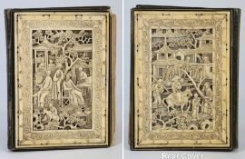 A 19th century Chinese ivory note book: