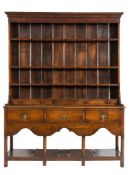 An 18th Century oak dresser:, the shelve