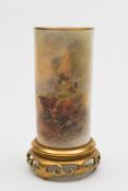 A Royal Worcester porcelain vase decorat