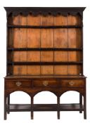An 18th Century oak dresser:, the shelve