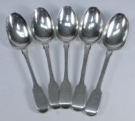 Three Victorian Irish silver fiddle patt