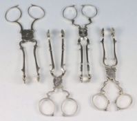 A pair of Georgian silver sugar nips, ma