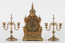 Japy Freres, Paris, a gilt brass and cha