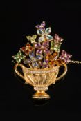 A diamond and coloured gem-stone 'giardi