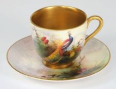 A Royal Worcester porcelain cup and sauc