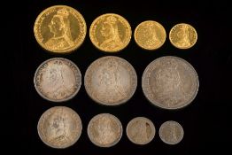 A Queen Victoria 1887 eleven coin specim