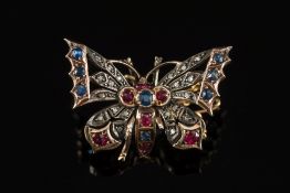 A late 19th century gold, ruby, sapphire