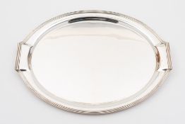 A George V  silver serving tray, maker J