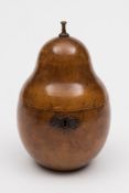 A 19th century  fruitwood pear-shaped te