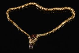 A Victorian gold garnet and rose diamond