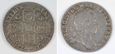 A George I sixpence, 1723: ssc in angles
