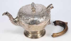 A George II silver teapot maker HB, Lond