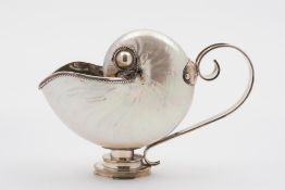 A sterling silver mounted and mother of