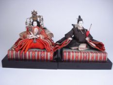 Two early 20th century Japanese seated w