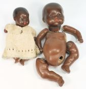 Two Armand Marseille bisque headed black