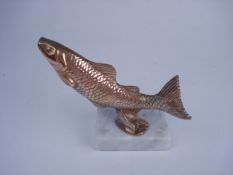 An early 20th century leaping salmon mas