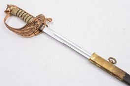 A modern Naval officers dress sword: wit
