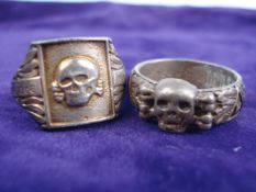 Two German Totenkopk rings:.
