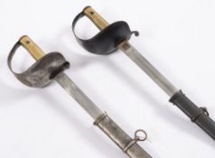 Two Brazilian Cavalry troopers swords, 1