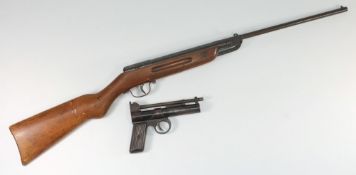 A Webley pre war Junior:, with ribbed ti