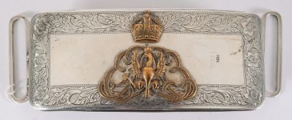 A late Victorian  Officers silver mounte