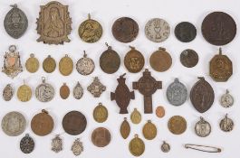 A collection of various metalware medall