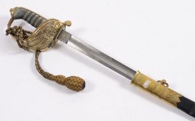 A Royal Naval Dress Sword:,the straight