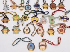A collection of enamel Racing Club  memb