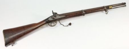A Victorian percussion cap carbine:, the