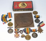 A WWI Memorial plaque 'James Biss' toget