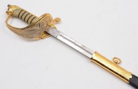 A modern Naval officers dress sword: wit
