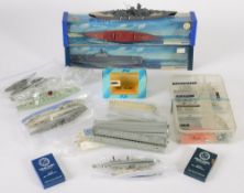A collection of Tri-ang Minic model ship