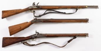 Two 19th century percussion carbines, on
