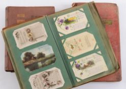 Two postcard albums containing mid-20th