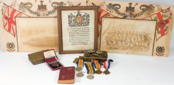 A Devonshire Regiment WWI Trio '15048 Pt