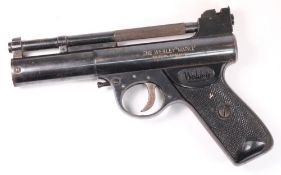 A Post-War Webley MkI .22 air pistol:.