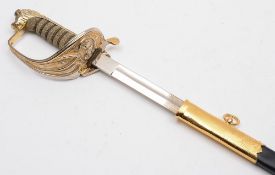 A modern Naval officers dress sword: wit