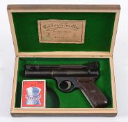 A Webley Senior .22 calibre air pistol:,