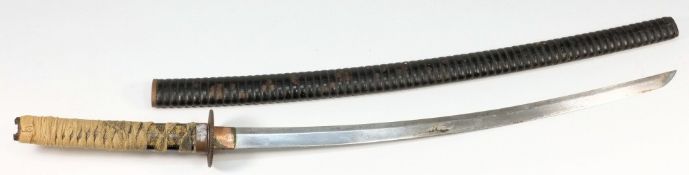A Japanese wakizashi:, the 23 1/2 inch b