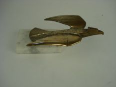 A bronze eagle mascot by Riches & Coy on