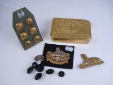 A 1914 Christmas tin, three Gloucester R