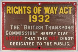 A cast iron British Transport Commission