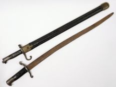 A Danish bayonet: with 56cm. blade, toge
