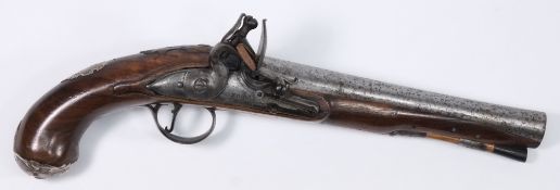 A late 18th century flintlock pistol by