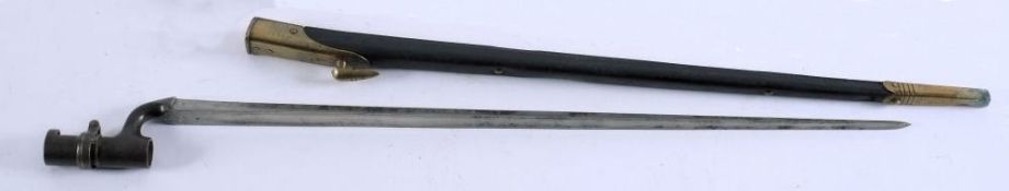An English socket bayonet: with inspecto